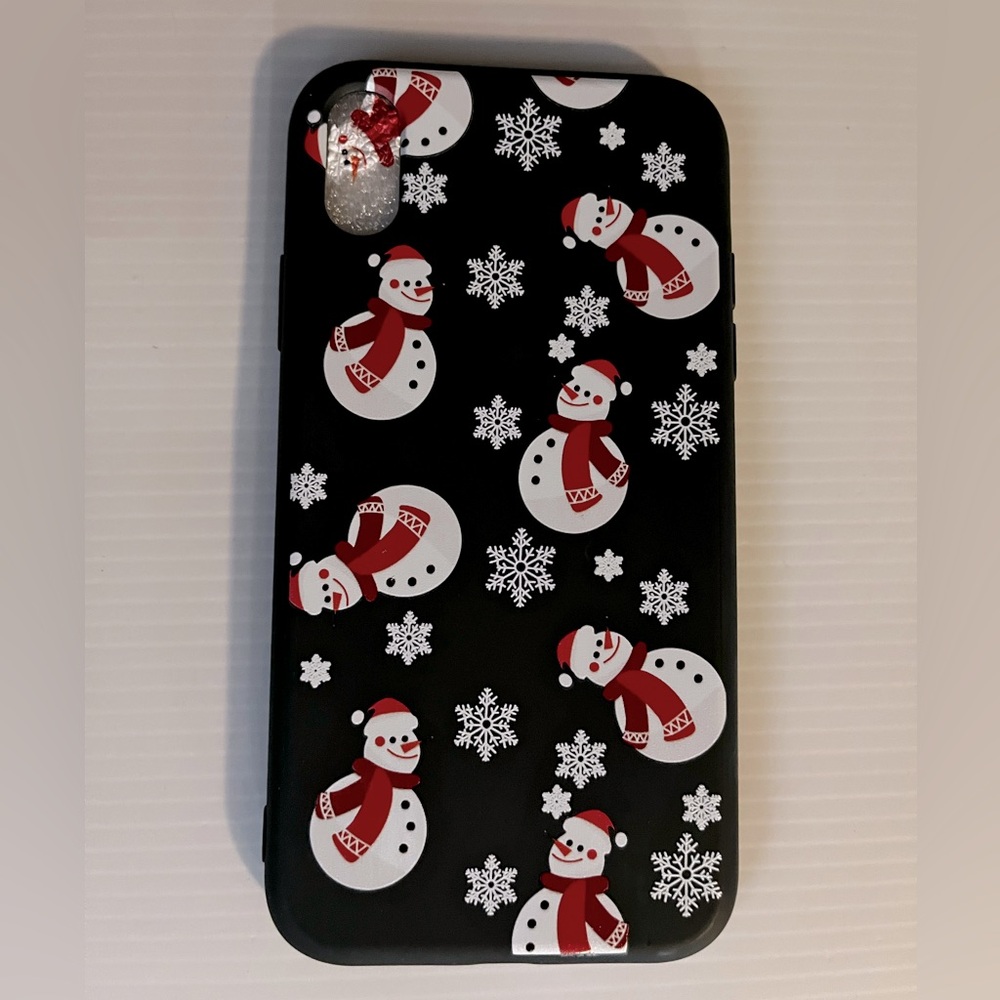 New Soft Phone Case for iPhone XR  with snowmen on it
